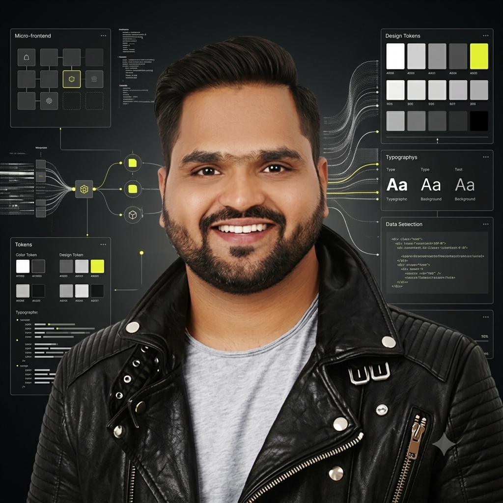 Prashant Gadge - Principal Frontend Engineer and UI Architect specializing in enterprise design systems, React, and performance engineering